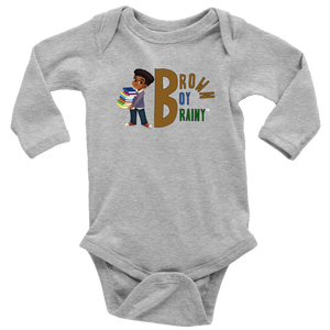 Brown Boy Brainy Baby Bodysuit